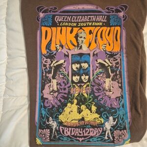 Pink Floyd Brown Tee with Vibrant Accents